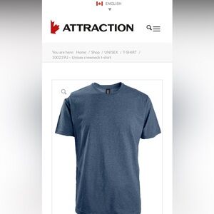 NWOT Initial by Attraction, Canadian made, cotton crew neck t-shirts. Ethical!